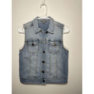 Rubbish Brand Light Blue Denim Vest Size Small